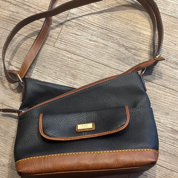 Born Concept Black and Brown Crossbody Bag Purse - Picture 1 of 10